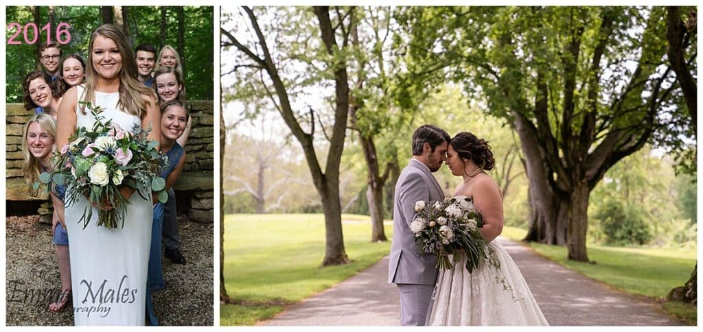 a comparison of two images showing photographer growth